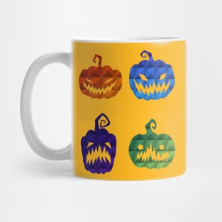 Different Scary Pumpkin Faces Mug